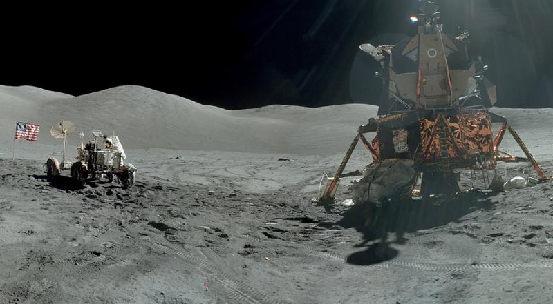 manned moon landings