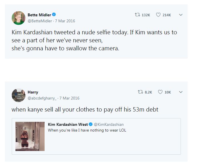 Kim Kardashian Bare clothed Selfies 
