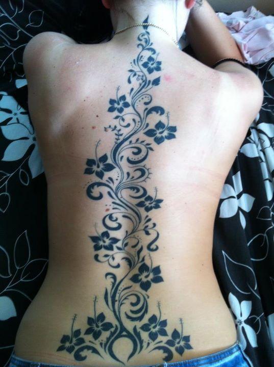 Neck and Back Tattoo